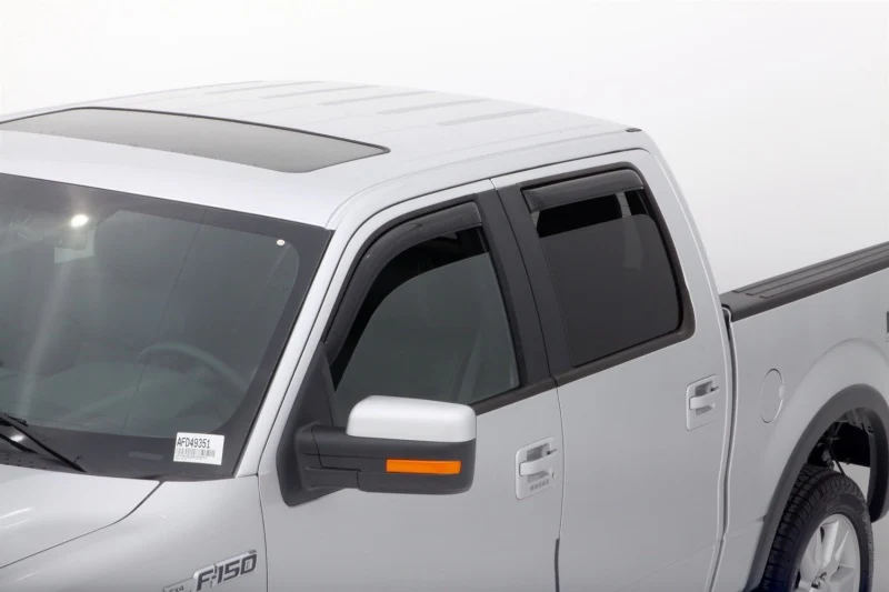 AVS 09-14 Ford F-150 Supercrew Ventvisor In-Channel Front & Rear Window Deflectors 4pc - Smoke - Image 2