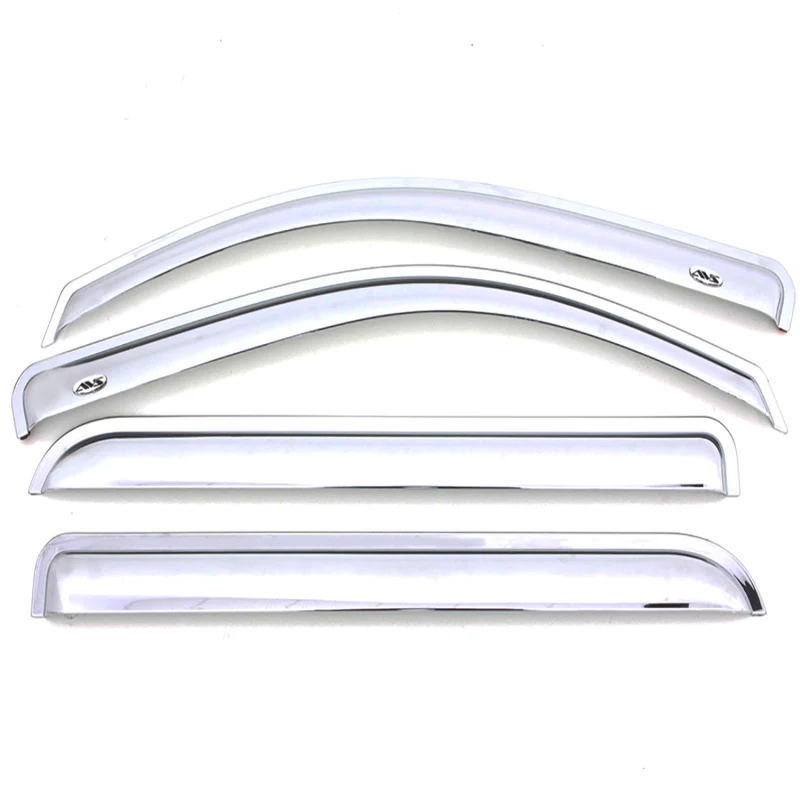 AVS 2019 RAM 1500 Crew Cab Ventvisor Outside Mount Front & Rear Window Deflectors 4pc - Chrome - Image 2