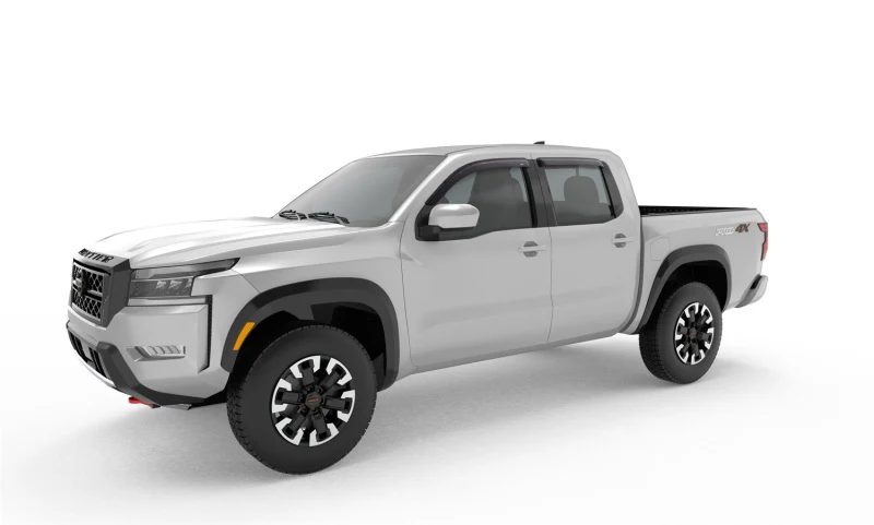 AVS 2022 Nissan Frontier (Crewcab Pickup) Ventvisor Outside Mount Window Deflectors 4pc - Smoke - Image 3