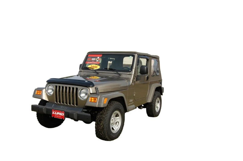 AVS 97-06 Jeep Wrangler Ventvisor Outside Mount Window Deflectors 2pc - Smoke - Image 3