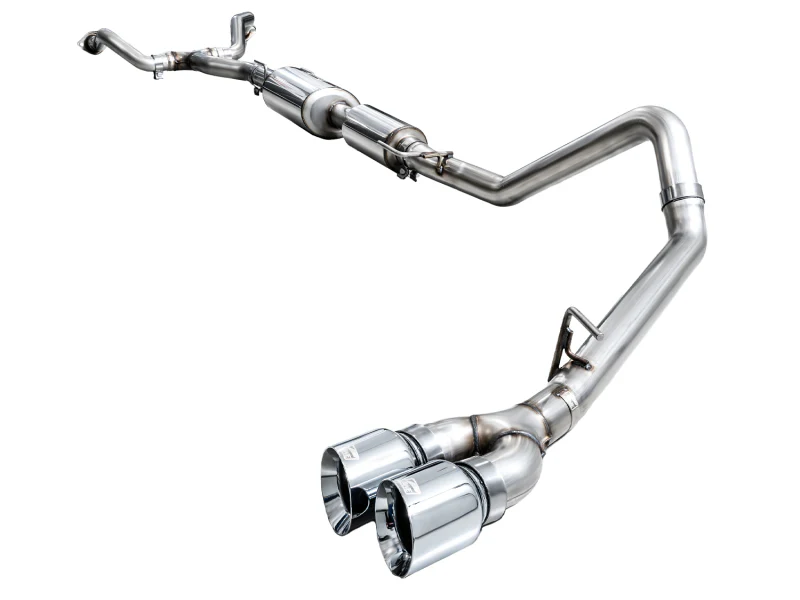 AWE Tuning 0FG Exhaust for 3rd Gen Toyota Tundra - Dual Chrome Silver Tips - Image 13