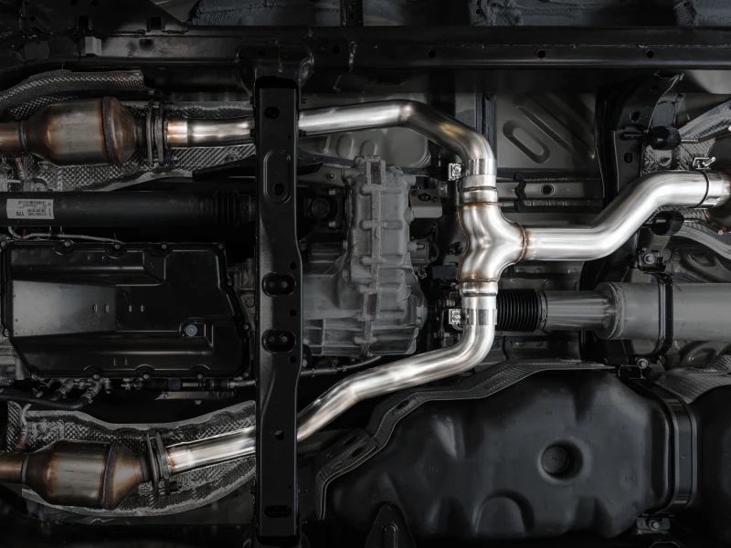 AWE Tuning 0FG Exhaust for 3rd Gen Toyota Tundra - Dual Chrome Silver Tips - Image 5
