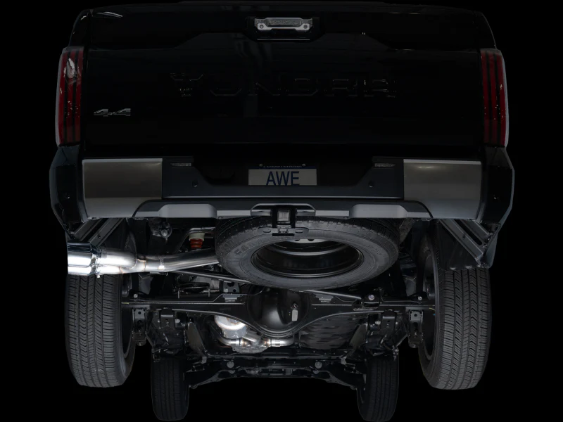 AWE Tuning 0FG Exhaust for 3rd Gen Toyota Tundra - Dual Chrome Silver Tips - Image 7