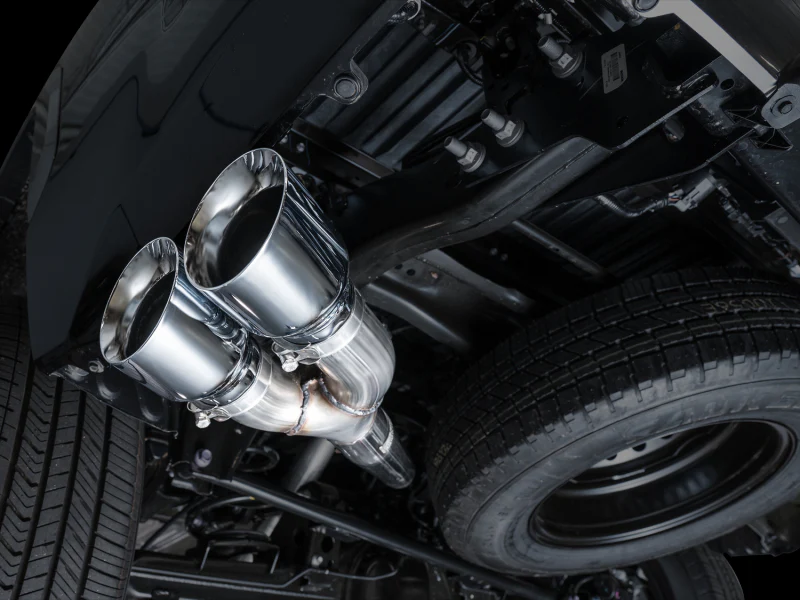 AWE Tuning 0FG Exhaust for 3rd Gen Toyota Tundra - Dual Chrome Silver Tips - Image 9