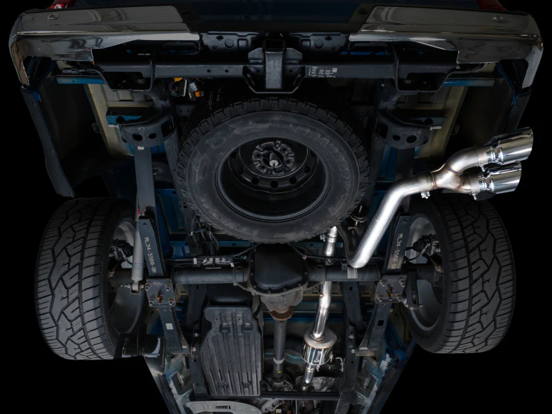 AWE Tuning 21-25 Ford F150 (14th Gen Reg Cab) Cat-Back Exhaust - 4.5in Dual Side Exit Chrome Tips - Image 10