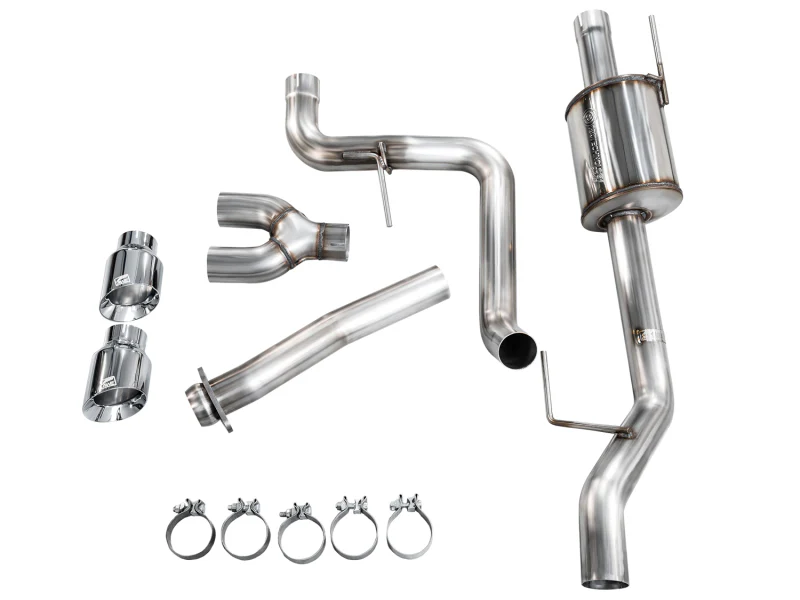 AWE Tuning 21-25 Ford F150 (14th Gen Reg Cab) Cat-Back Exhaust - 4.5in Dual Side Exit Chrome Tips - Image 11