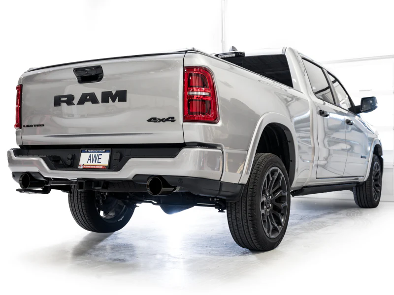 AWE Tuning 25+ RAM 1500 3.0TT 0FG Cat-Back Touring Exhaust - Diamond Black Tips - Image 3