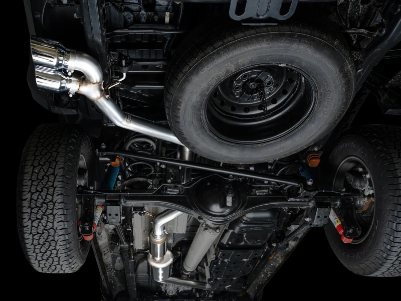 AWE Tuning Exhaust for 4th Gen Toyota Tacoma Dual Chrome Silver Tips - Image 8