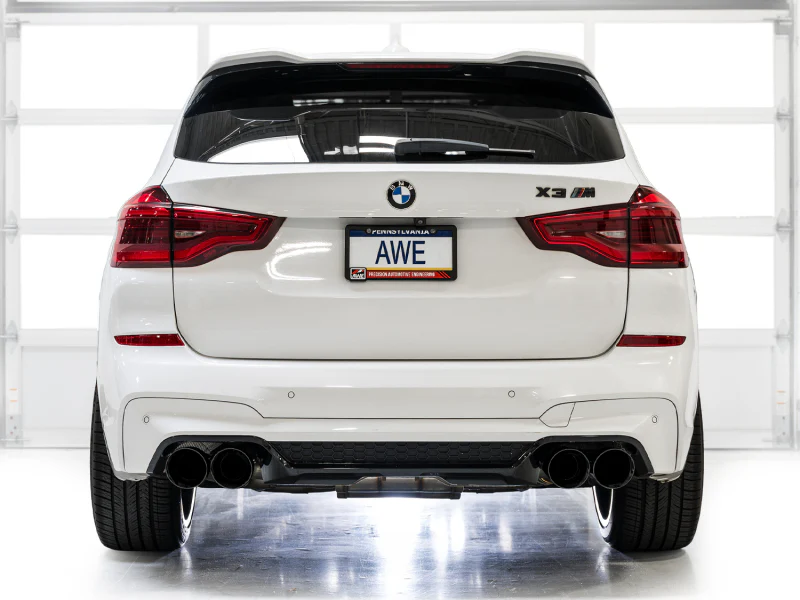 AWE Tuning 20-25 BMW X3 M/M Comp (F97) AWD SwitchPath Axle-Back Exhaust - Diamond Black Tips - Image 4