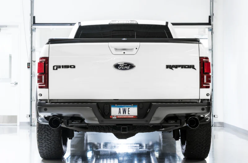 AWE Tuning 2017+ Ford Raptor 0 FG Performance Exhaust System - w/ Diamond Black Tips - Image 4