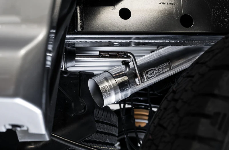 AWE Tuning 2019+ Ford Ranger 0FG Performance Exhaust System w/Diamond Black Tips & Rock Guard - Image 5