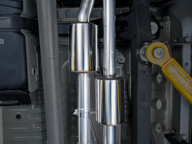 AWE Tuning 4th Gen GM 1500 6.2L 0FG Cat-Back Split Rear Exit (w/ Bumper Cutouts) - Quad Chrome Tips - Image 23