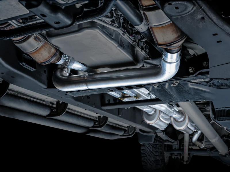 AWE Tuning 4th Gen GM 1500 6.2L 0FG Cat-Back Split Rear Exit (w/ Bumper Cutouts) - Quad Chrome Tips - Image 8