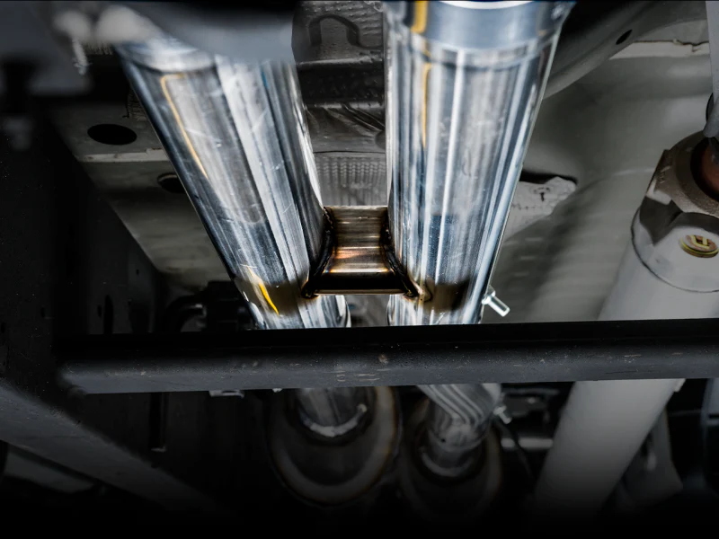AWE Tuning 4th Gen GM 1500 6.2L 0FG Cat-Back Split Rear Exit (w/ Bumper Cutouts) - Quad Chrome Tips - Image 9
