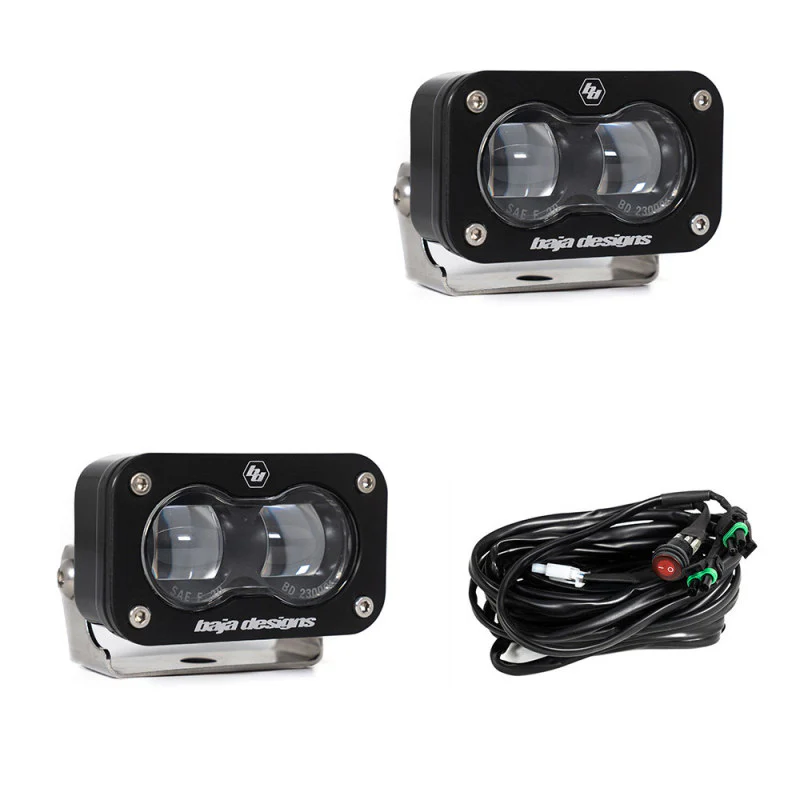 Baja Designs Universal S2 SAE Spot LED (Pair) - Clear - Image 3