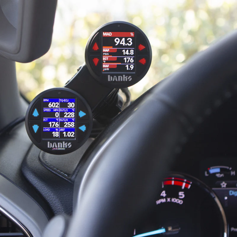 Banks Power Dual Gauge Pod Suction Mount For iDash 1.8 And 52mm Gauges - Image 7