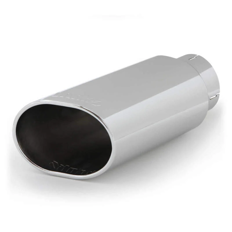 Banks Power Tailpipe Tip Kit - SS Obround Slash Cut - Chrome - 4in Tube - 5in X 6in X 14in - Image 2