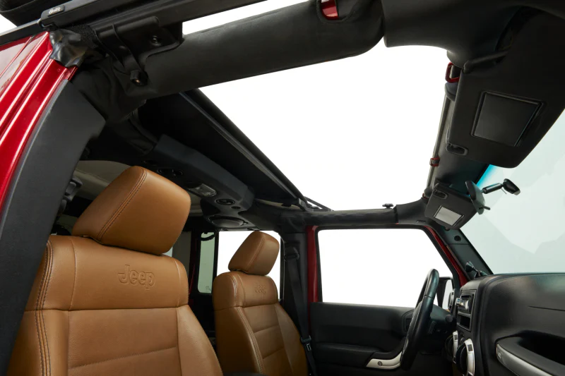 Bestop 07-18 Jeep Wrangler JK Sunrider For Hardtop (Premium Black Twill 2-Door Or 4-Door) - Image 4