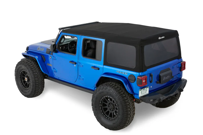 Bestop 18-26 Jeep Wrangler JL 4-Door Supertop (Premium Black Twill) - Image 4