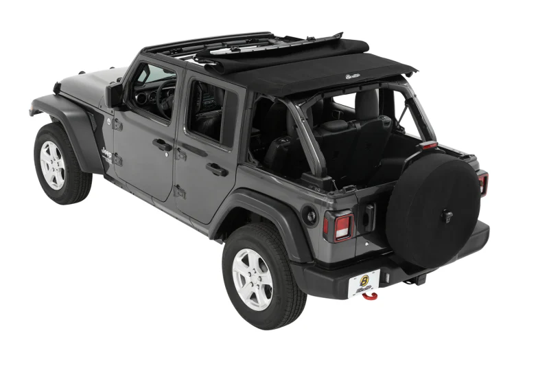 Bestop 18-26 Jeep Wrangler JL 4-Door Trektop (Premium Black Twill) - Image 2