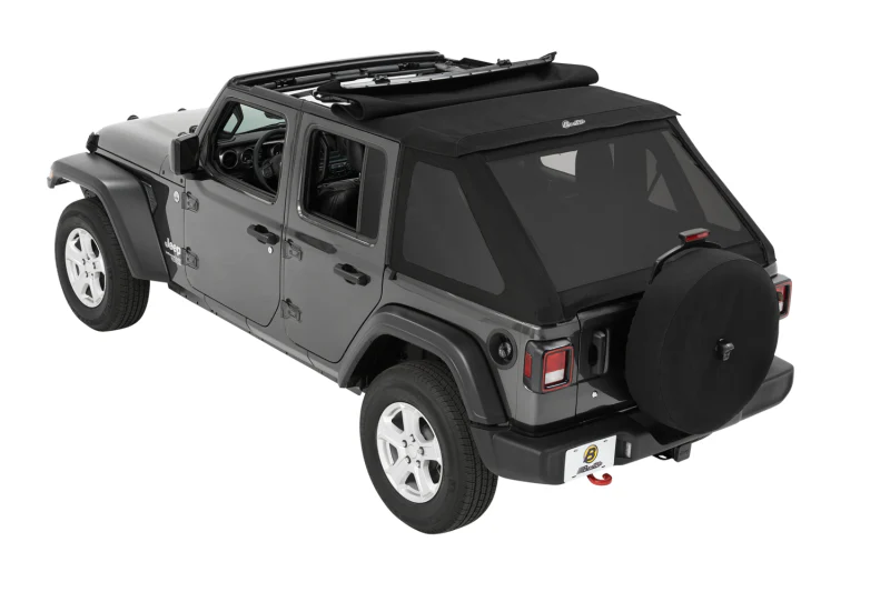 Bestop 18-26 Jeep Wrangler JL 4-Door Trektop (Premium Black Twill) - Image 3