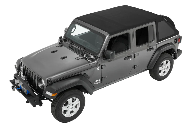 Bestop 18-26 Jeep Wrangler JL 4-Door Trektop (Premium Black Twill) - Image 7
