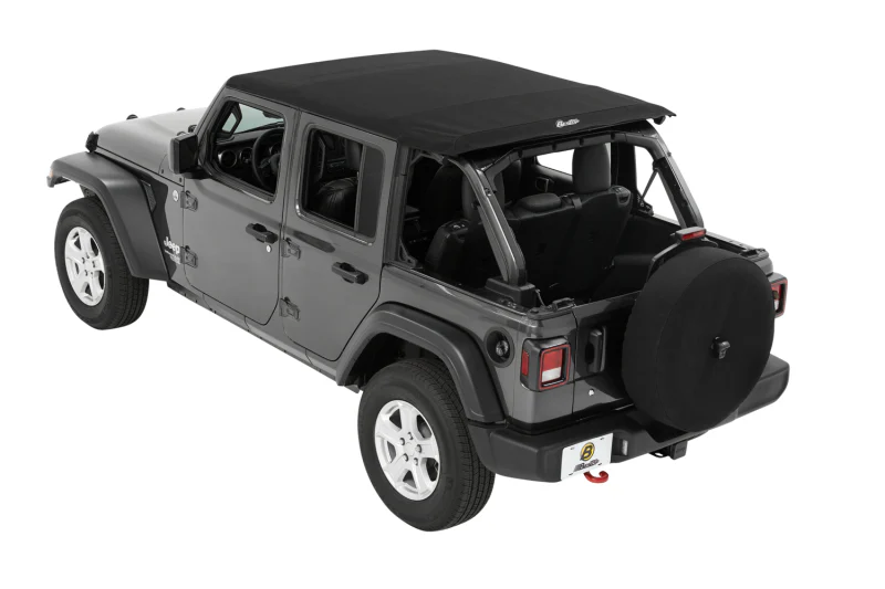 Bestop 18-26 Jeep Wrangler JL 4-Door Trektop (Premium Black Twill) - Image 9