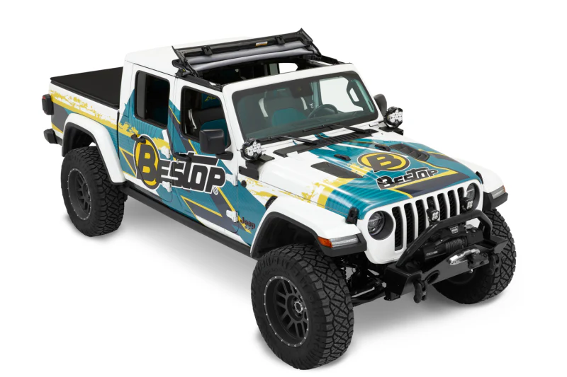 Bestop 20-26 Jeep Gladiator / 18-26 Wrangler JL Sunrider For Hardtop (Black Diamond) - Image 8