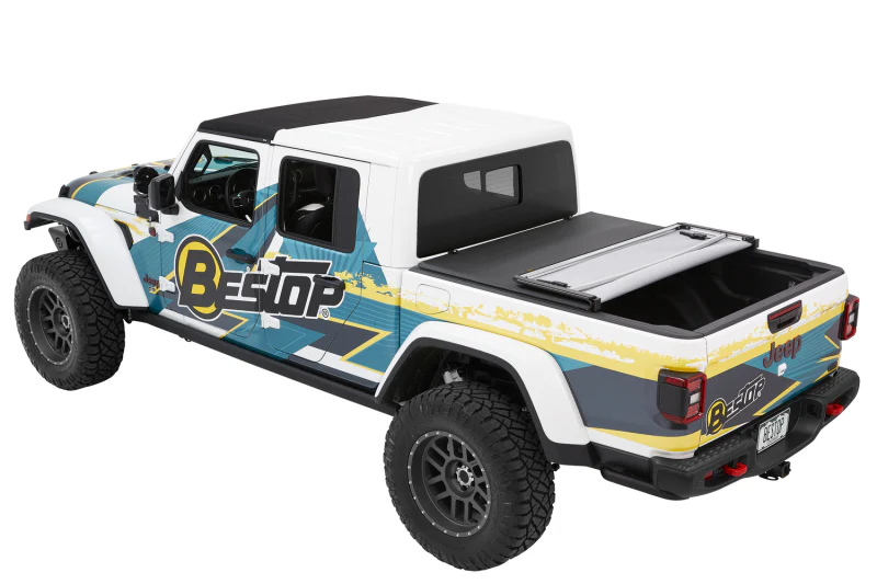Bestop Fold Soft Tonneau - 20-26 Jeep Gladiator For 5 Ft. Bed Ez (Black Diamond) - Image 4