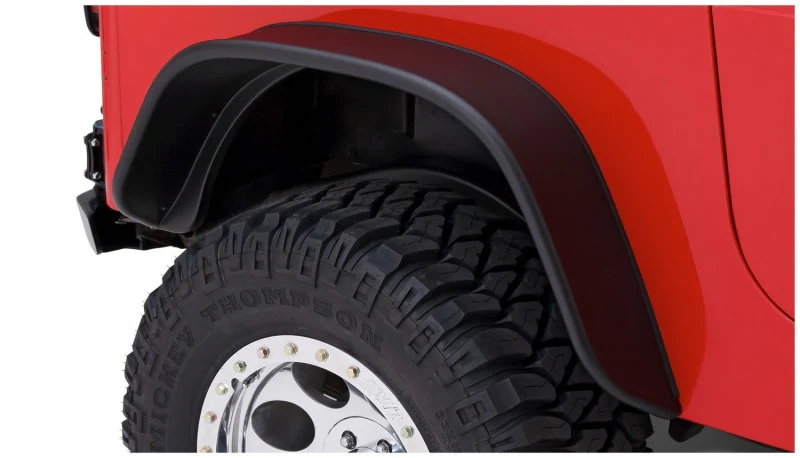 Bushwacker 87-95 Jeep Wrangler Flat Style Flares 4pc Excludes Renegade - Black - Image 9