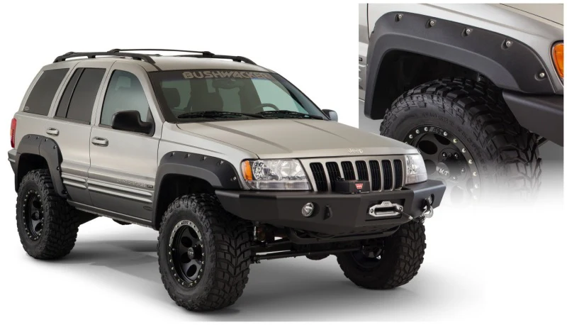 Bushwacker 99-04 Jeep Grand Cherokee Cutout Style Flares 4pc - Black - Image 9