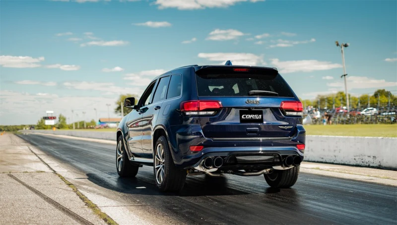 Corsa 18-21 Jeep Grand Cherokee TrackHawk 6.2L Xtreme Cat-Back Dual Rear Exit w/4.5in Polished Tips - Image 4