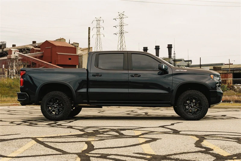 Corsa 2022-2024 Chevrolet Silverado 1500 Cat-Back Dual Rear Exit with Twin 4in Black Tips - Image 2