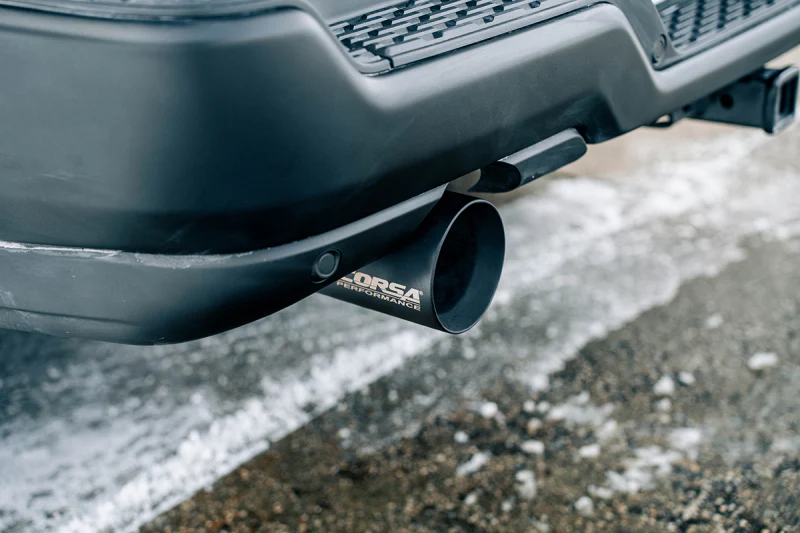 Corsa 25-26 Ram 2.5in Stainless Steel Sport Cat-back Dual Rear Exit 5.0in Black Tips - Image 2
