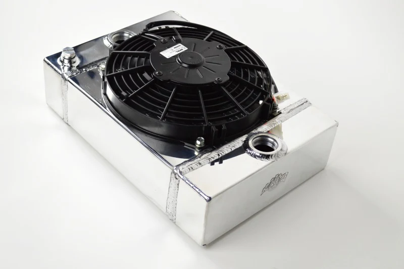 CSF Universal Drag Race / Tuck Radiator w/9in Spal Fan - 10.5in H x 10in L x 3.6in W - Image 2