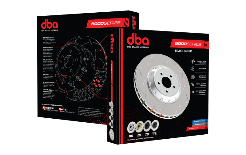 DBA 13-14 Chevrolet Corvette Z51 Front T3 2 Pc V2 Slotted 5000 Series Rotor w/Black Hat - Image 5