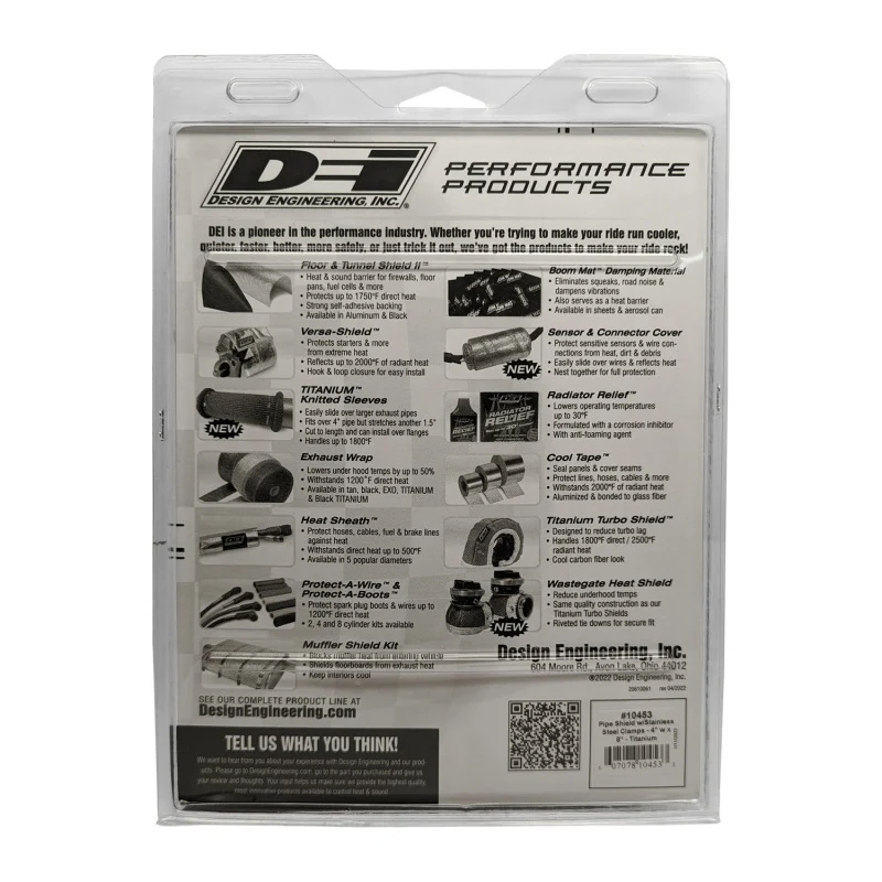 DEI Pipe Shield w/Stainless Steel Clamps - 4in x 8in - Titanium - Image 9