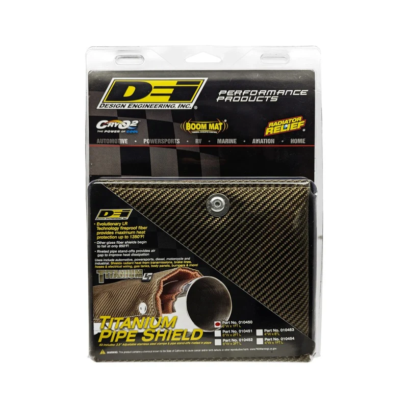 DEI Pipe Shield w/Stainless Steel Clamps - 6in x 12in - Titanium - Image 4