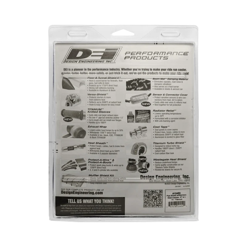 DEI Pipe Shield w/Stainless Steel Clamps - 6in x 12in - Titanium - Image 5