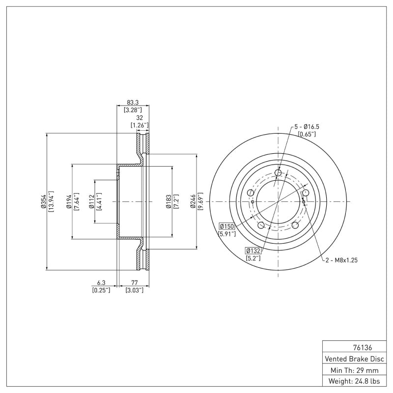 DFC 07-22 Lexus LX570 Front Brake Rotor - Image 4