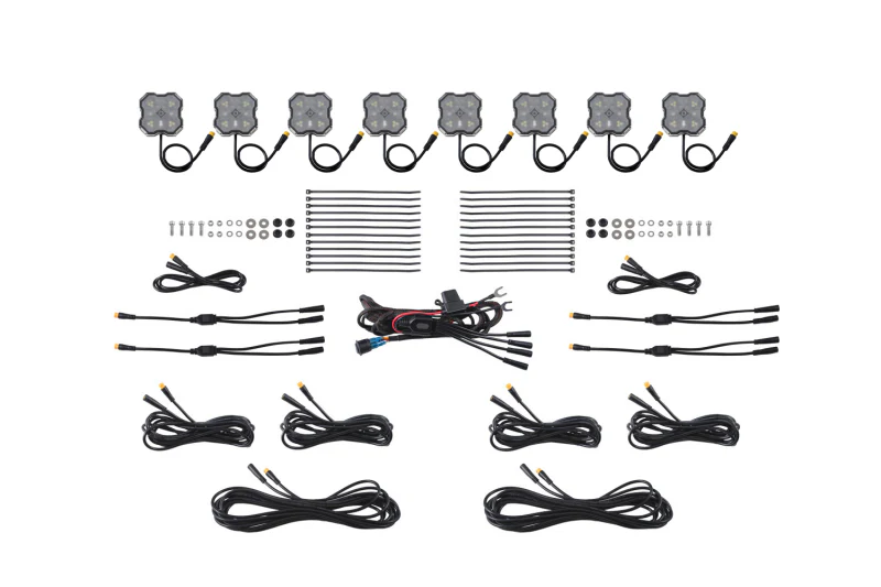 Diode Dynamics Rock Light - Red/White - M8 8-Pack