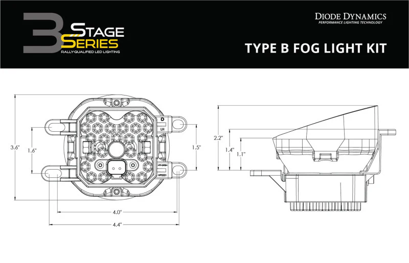 Diode Dynamics SS3 Pro Type B Kit ABL - Yellow SAE Fog - Image 4