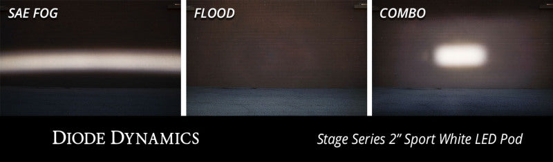 Diode Dynamics Stage Series 2 In LED Pod Sport - White Flood Flush RBL (Pair) - Image 2