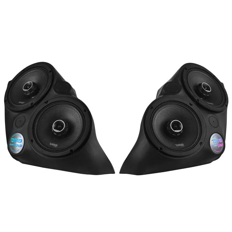 DS18 2015+ Polaris Slingshot Front Fender Dual 8in Speaker Enclosure w/ LEDs (Speakers Not Included) - Image 3