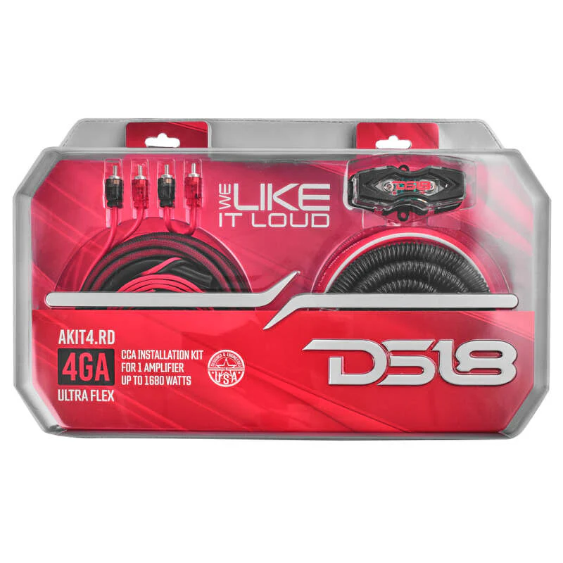DS18 4-GA Amplifier Install Kit Advance- Red - Image 3