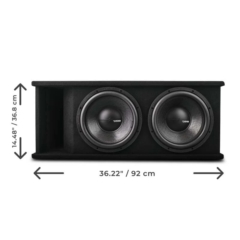 DS18 Dual 12in Loaded 1500 Watts RMS 2x ZR12.4D Ported Enclosure w/ Subwoofer - Image 4