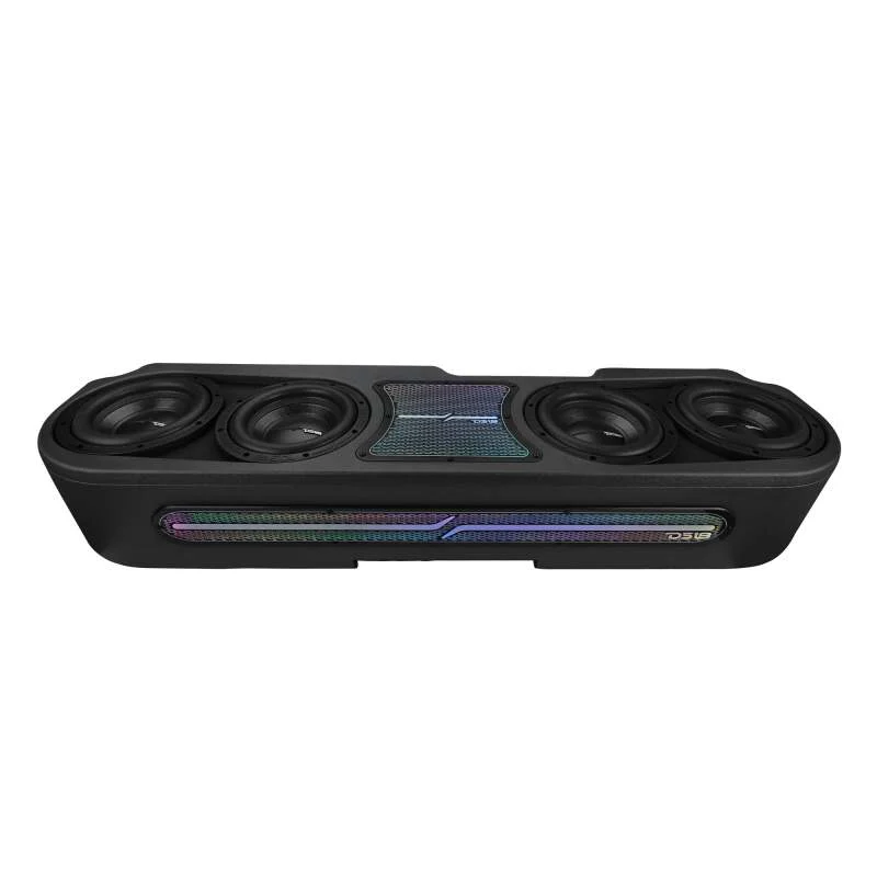 DS18 Jeep Gladiator JT 2020-UP 4 x 8in Subwoofers Included (ZR8.2D) Underseat Box Black -LED Lights - Image 2