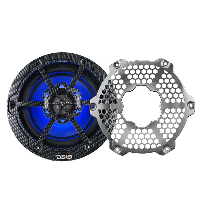 DS18 NXL-M Series Spkr w/ RGB LED Lights 6.5in 2-Way 125 Watts RMS 4 ohm Black Crbn Fiber w/ Cover - Image 11