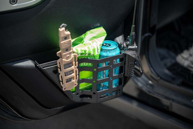 DV8 Offroad 11-18 Jeep Wrangler JK 4 Door Only Rear Door Pocket Molle Panels - Black - Image 11