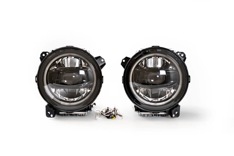 DV8 Offroad 18-22 Jeep Gladiator Wrangler LED Projector Headlights - Image 3